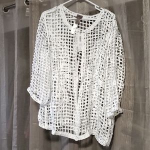 White crochet "jacket" or overpiece